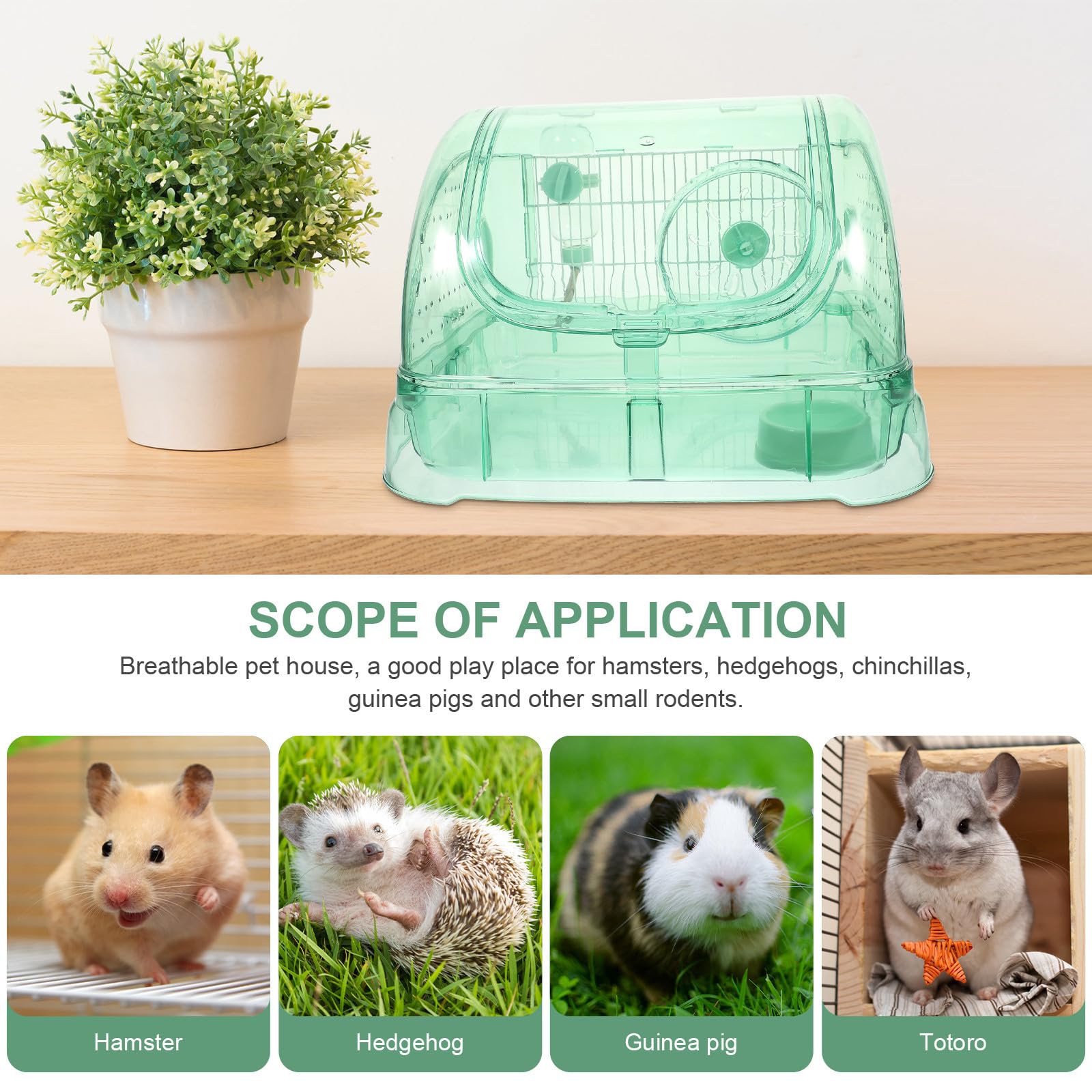 Levemolo 1 Satz Transparenter Hamsterkäfig aus Acryl Atmungsaktives und Sicheres Hamsterhaus für Kleine Mäuse und Kleintiere als Haustierbehälter