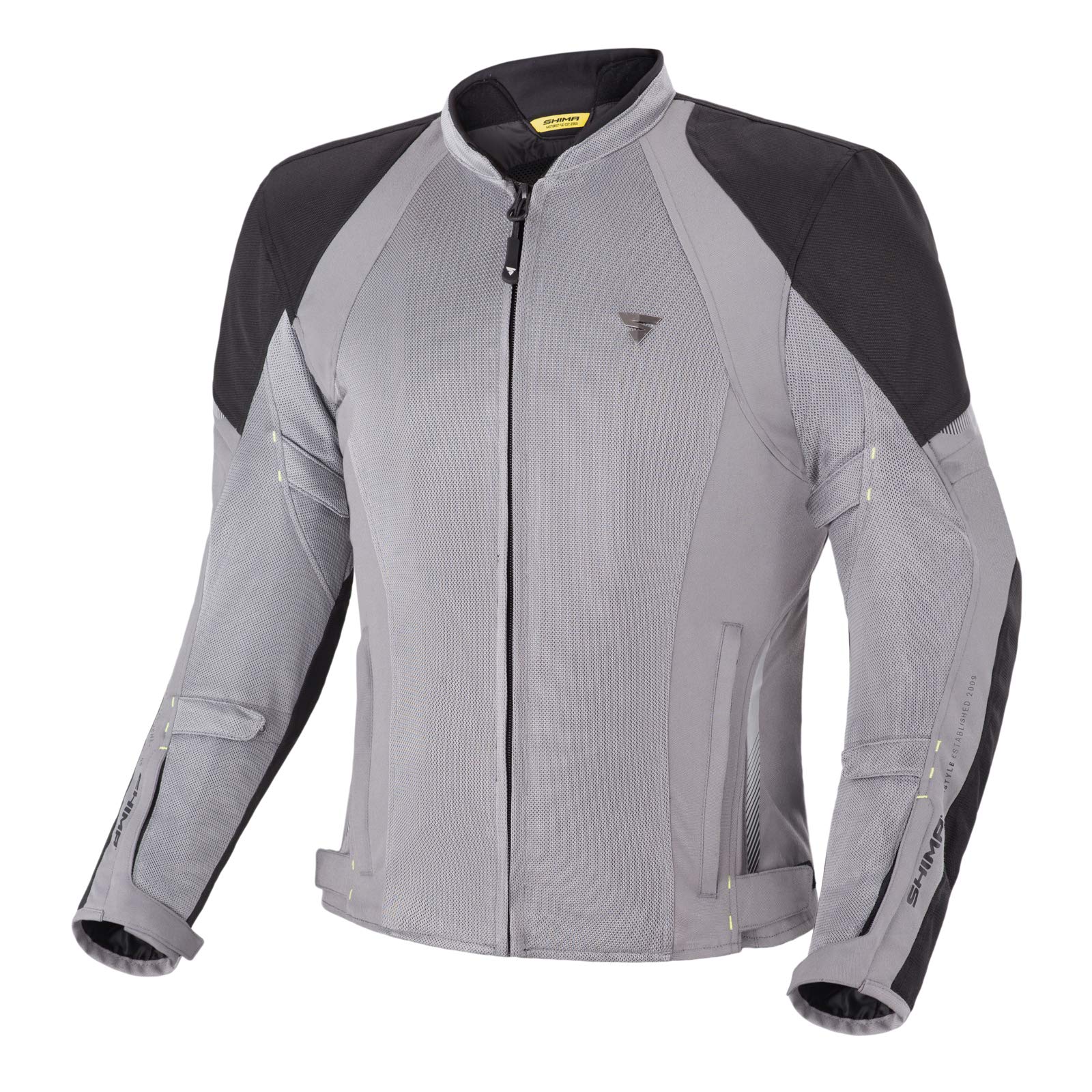 SHIMA JET Breathable MESH Panels, Waterproof, Removable Membrane, Level 2 Back Protector Included, Advanced Adjustment (Men, Jackets, Grey, M)
