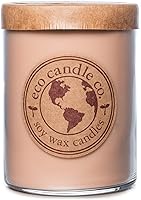 Vista 114 de ECO CANDLE CO. Vela reciclada, Pastel de Ron y Caramelo, 26 oz. - Aromas de Caramelo, Ron, Arce, Almendra, Pera y Vainilla - 100% Cera de Soya, Sin
