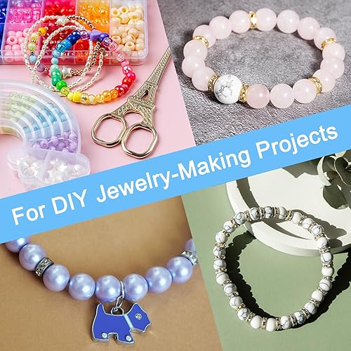 Miniatura 7 de uxcell 100 cuentas espaciadoras Rondelle de 0.472 pulgadas chapadas en plata, cuentas espaciadoras blancas AB con diamantes de imitación blancos,