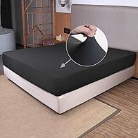 Vista 34 de N&Y HOME - Sábana bajera elástica Negro