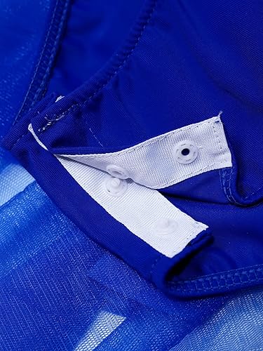 Miniatura 6 de JEATHA Disfraz de ballet brillante con diamantes de imitación para niños, sin mangas, falda de patinaje sobre hielo, vestido de leotardo de gimnasia