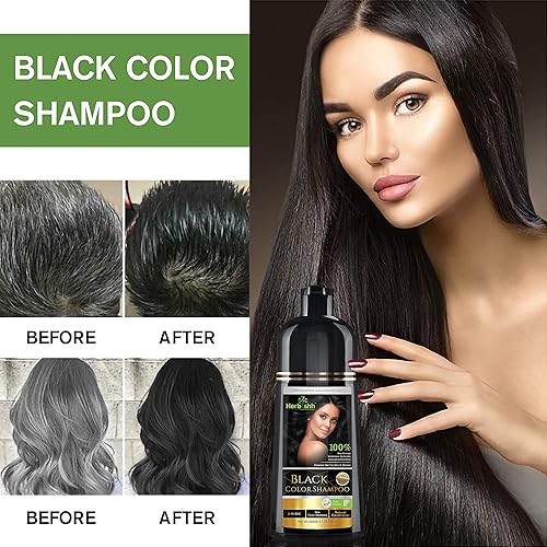 Miniatura 4 de Herbishh Champú de color para el cabello negro + champú de argán marroquí + kit de acondicionador de cabello de argán