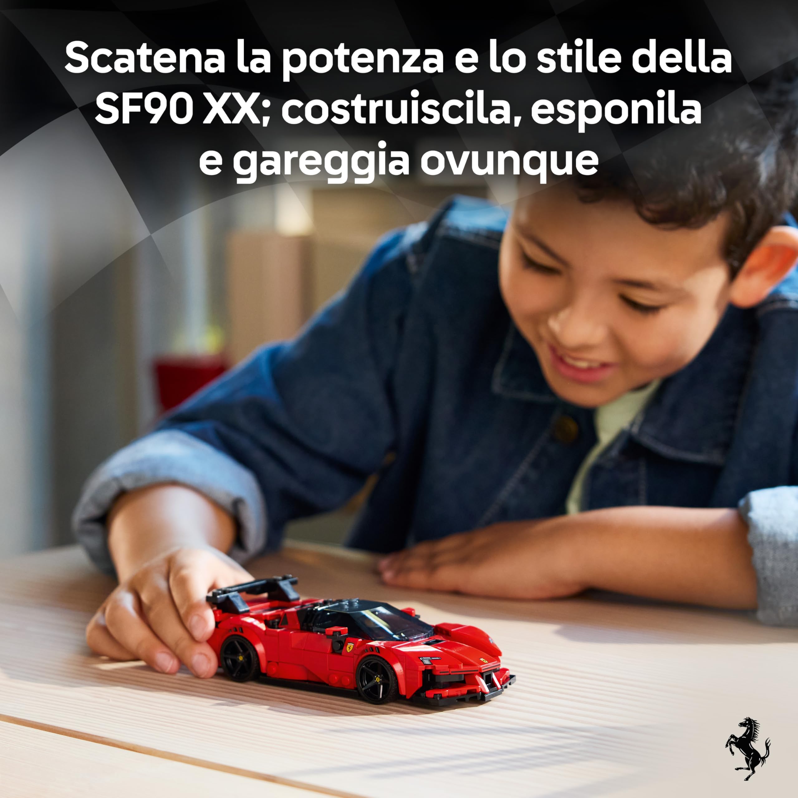 LEGO Speed Champions Ferrari SF90 XX Auto Sportiva Stradale - Macchina Giocattolo con Minifigure da Collezione - Idea Regalo di Compleanno per Bambini da 9 Anni Fan degli Sport Motoristici - 77254