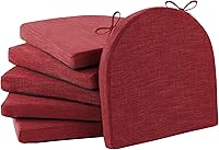 Vista 18 de IPYNBAP Cojines para sillas de comedor con lazos y funda extraíble, cojines para sillas de comedor y cocina con parte inferior antideslizante