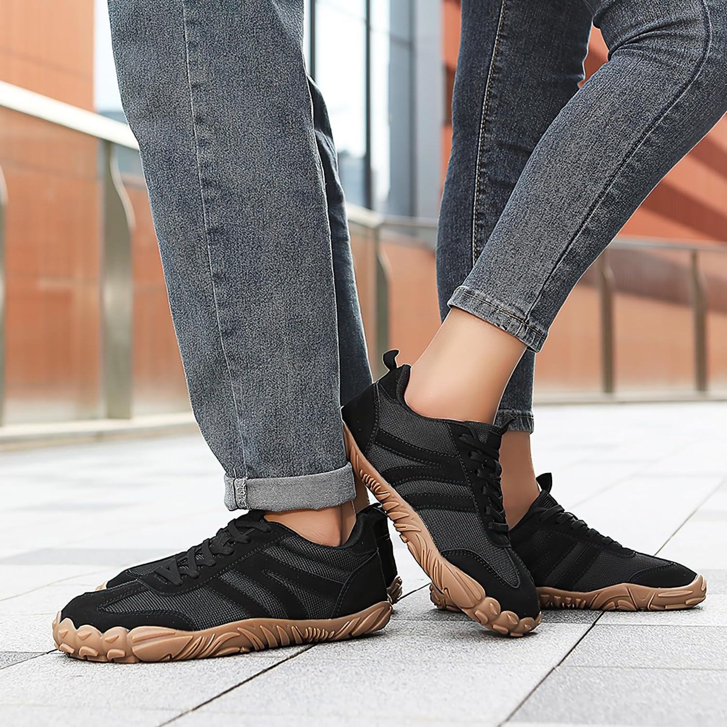 Unisex Barefoot Zapatillas Anchos Minimalista Drop Cero Hombre Mujer Ligera Transpirable y Antideslizante Zapatillas de Trail Running,Tallas:36-46 EU