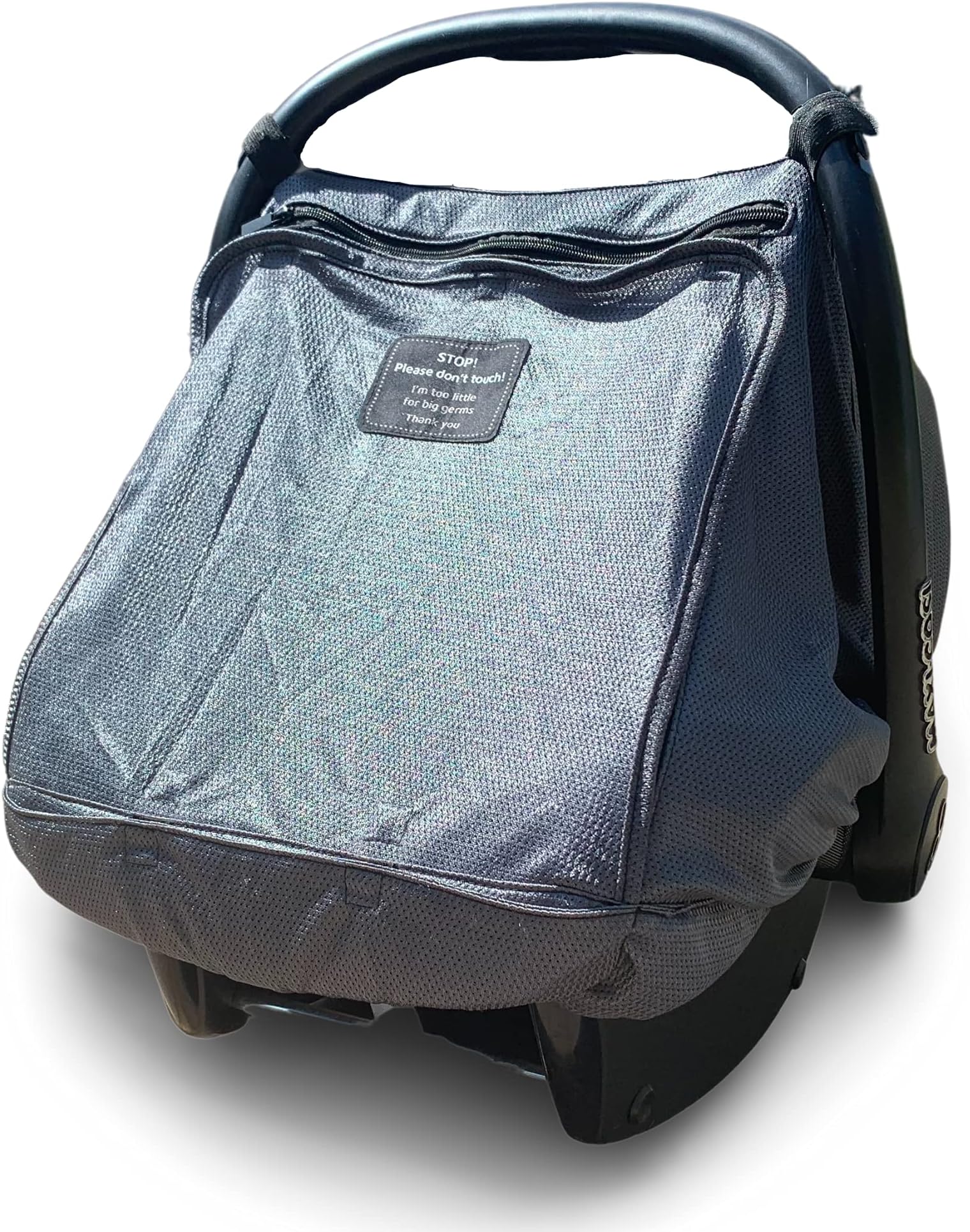SnoozeShade Universal Fit Baby Car Seat Sun Shade | Unisex car seat cover, baby sleep aid and insect net | Blocks 97.5% of UV (UPF40 Car Seat Canopy Deluxe