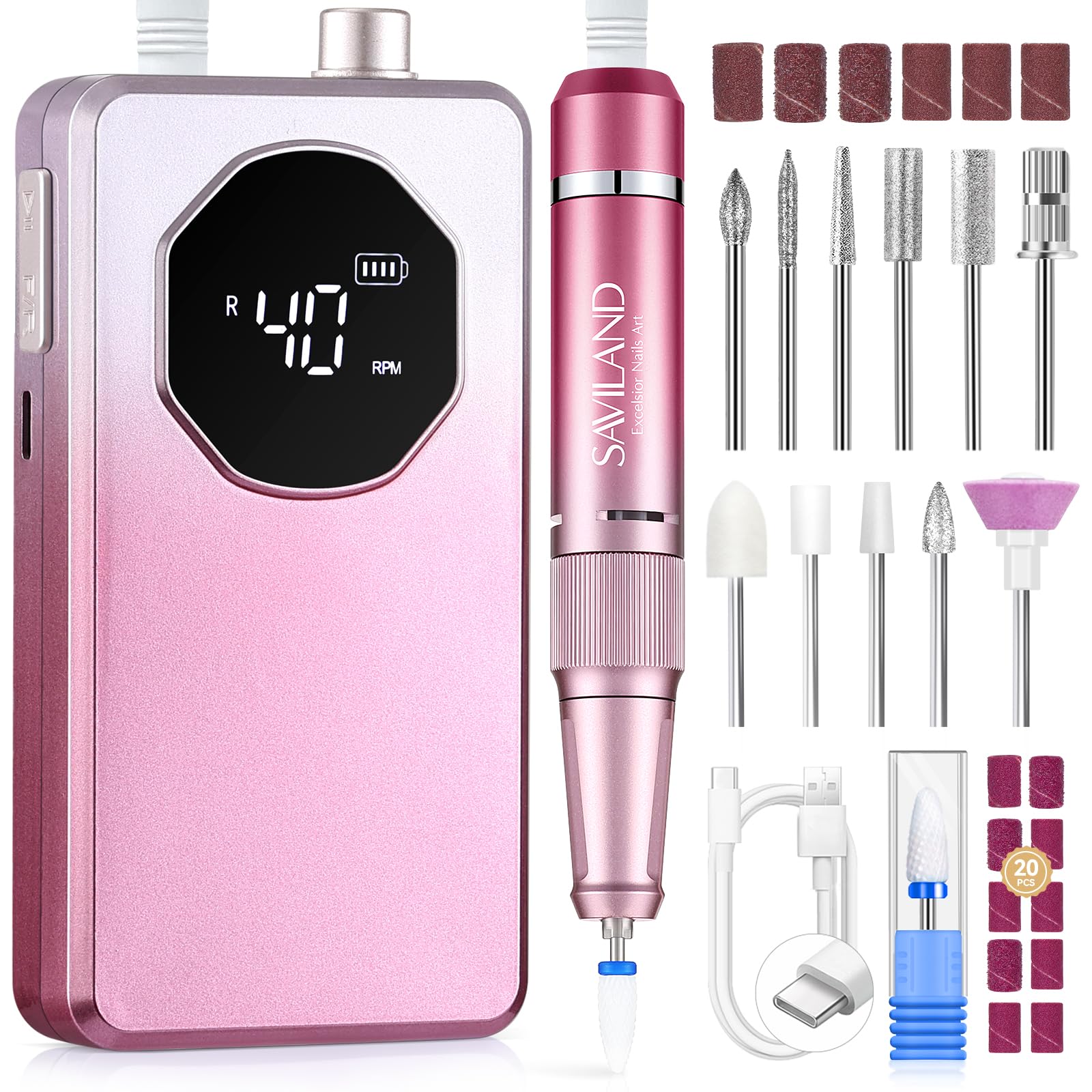 Amazon.com: SAVILAND 2026 Electric Nail Drill Professional