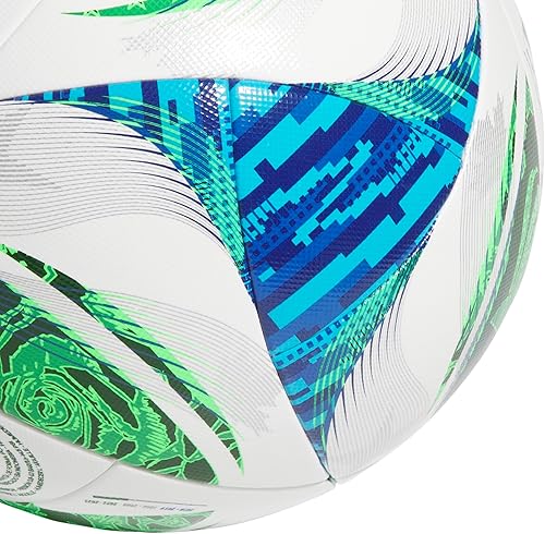 Miniatura 4 de adidas Balón de fútbol unisex para adultos de la MLS de competición (blancoverdeSOLBLUGLOBLU, 5)