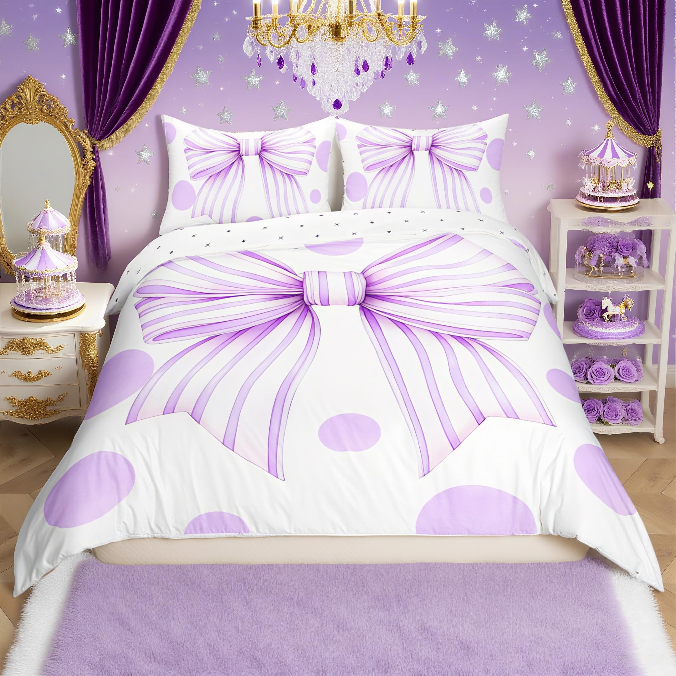 Housse de couette violette pour créer une décoration de chambre fantastique
