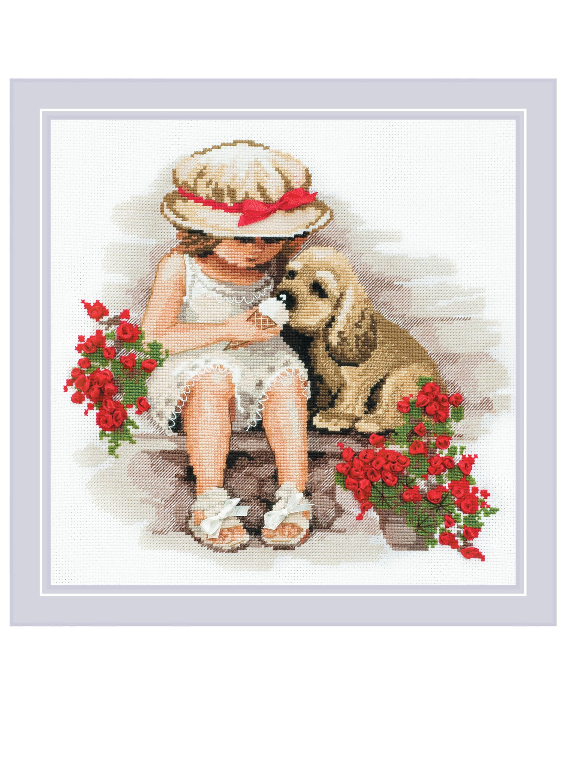 RIOLIS Counted Cross Stitch Kit 30x30cm - Sweet Tooth (14 Count), Punto croce kit da ricamare, Kit ricamo punto croce