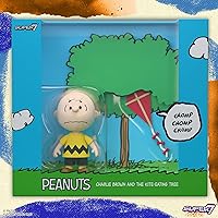 Vista 5 de Super7 Reaction Figure Peanuts Charlie Brown and The Kite-Eating Tree (Diorama Box) - 3.75" Peanuts Action Figure with Accessory - Classic Cartoon