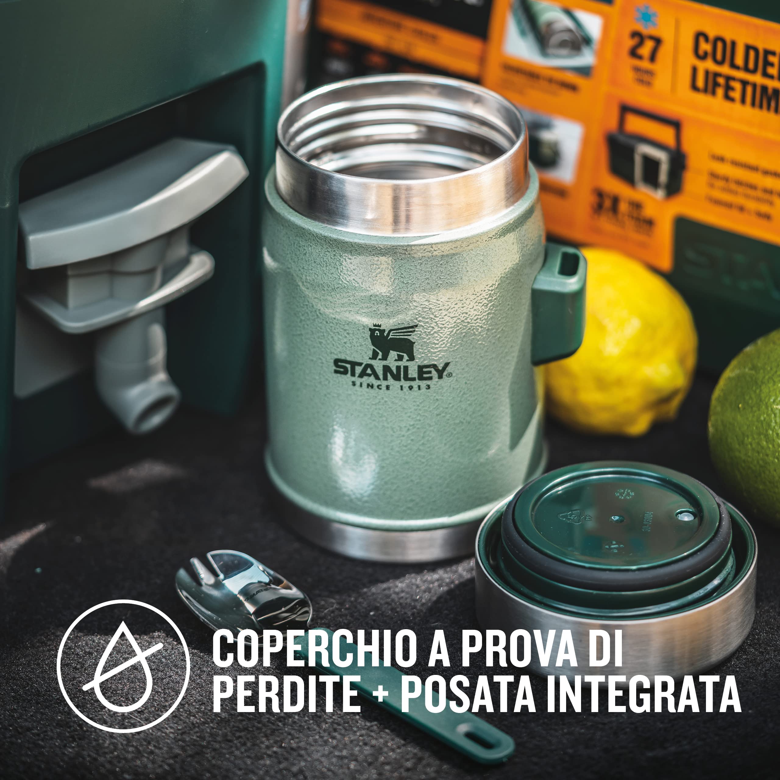 Stanley 1913 Classic Legendary Food Jar – Contenitore Termico Per Alimenti In Acciaio Inox, Isolato, Lavabile In Lavastoviglie, Senza BPA, Garanzia A Vita