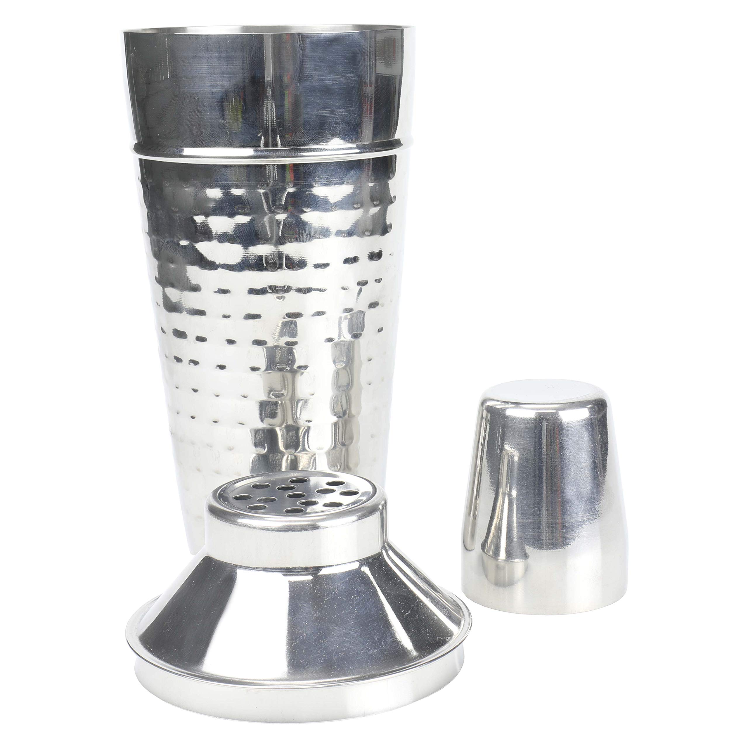 Chef CraftHammered Cocktail Shaker, 28 Ounce Fluid Volume Capacity, Stainless Steel