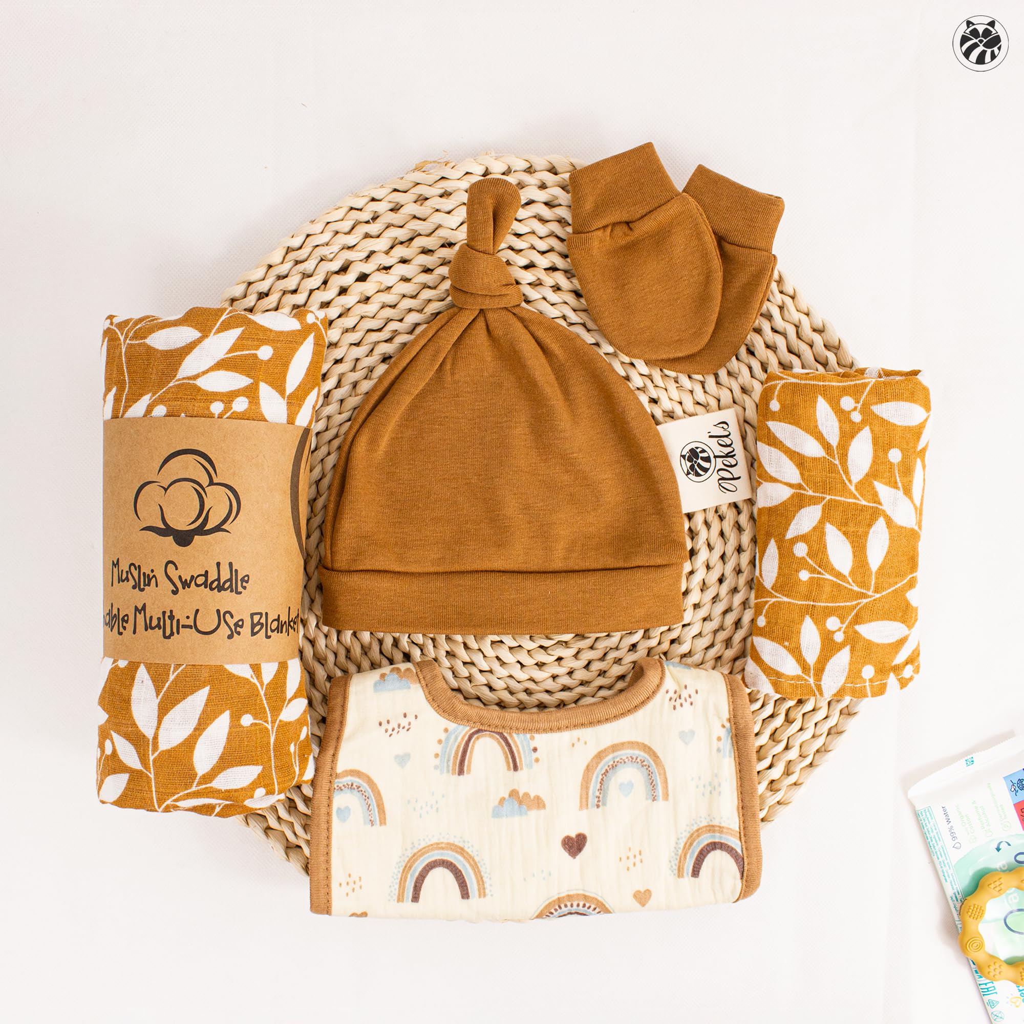 Cestino Regalo Neonato Kelzia | Vestiti In Cotone, Pannolini, Salviette E Accessori | Unisex | Ipoallergenico - Foto 5