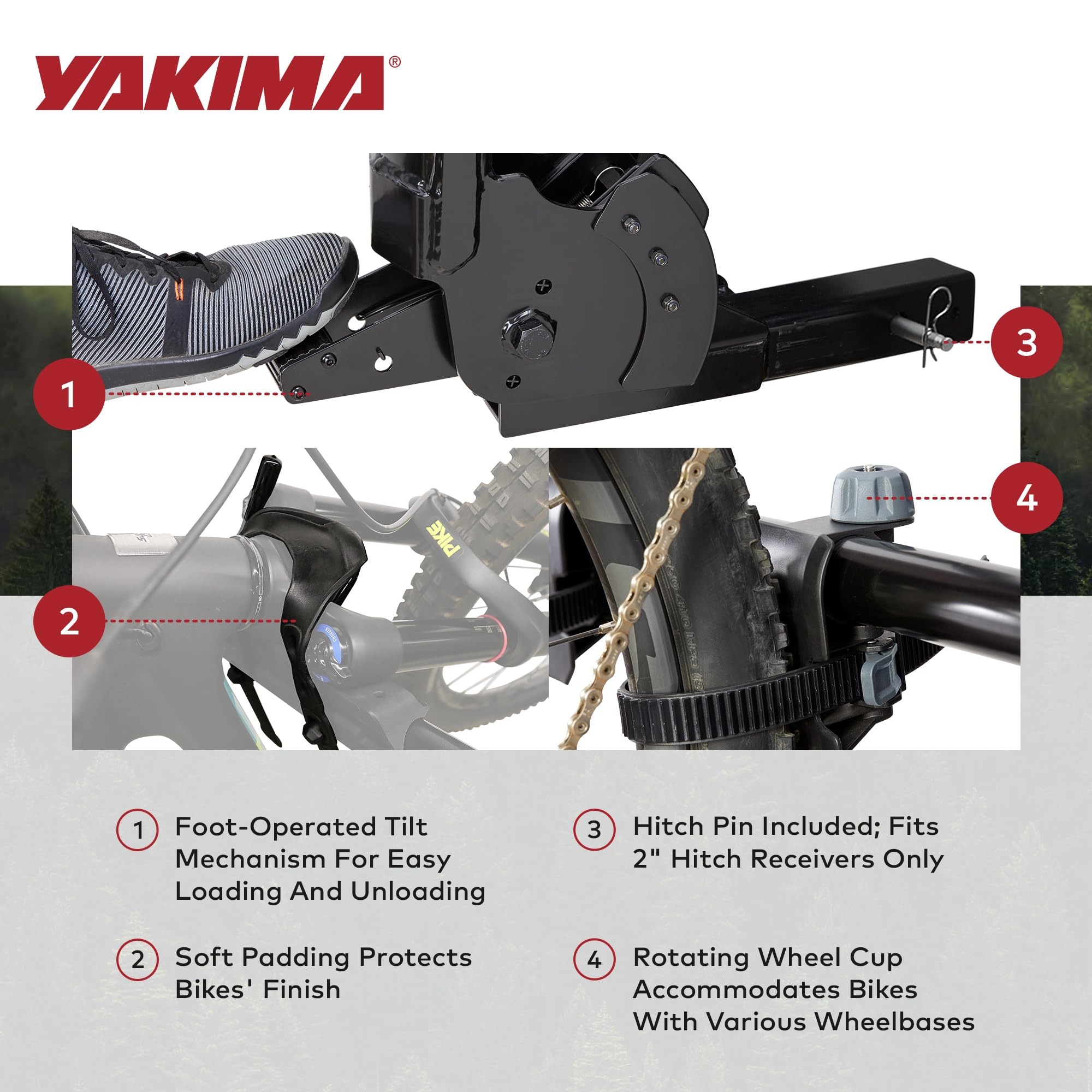 Amazon.co.jp: Yakima (ヤキマ) 4バイク 垂直吊り下げヒッチマウント