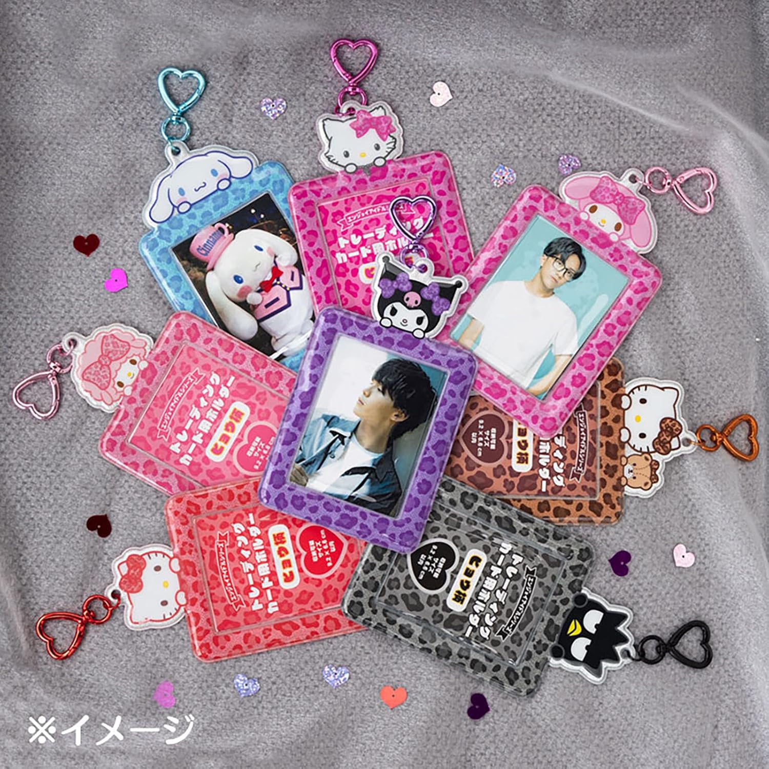 Sanrio 144541 - Card Holder for Trading Cards with Leopard and Hello Kitty Print
