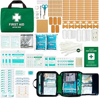 220 Piece Premium First Aid Kit Bag - Includes Eyewash, 2 x Cold (Ice) Packs and Emergency Blanket for Home, Office, Car, Caravan, Workplace, Travel and Sports
