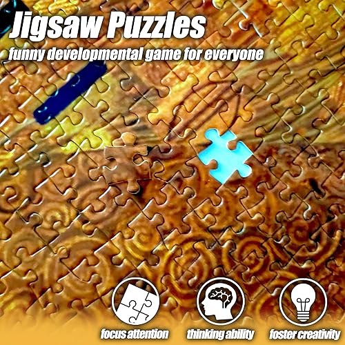 Miniatura 5 de MISITU Rompecabezas de 2000 piezas para adultos, retrato de Adele Bloch-Bauer Gustav Klimt, desafiante, difícil, rompecabezas de Navidad,