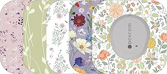 Glucomart Mini Adhesive Patches for Dexcom G7, Stelo & Infusion Sets – 5-Pack Waterproof, Sweatproof CGM Overpatches – Hypoallergenic CGM Sensor Patches (Vintage Floral)