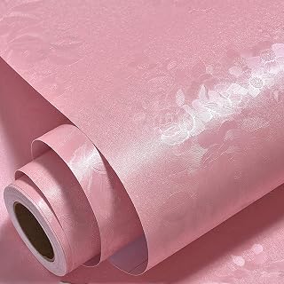 wolpin DIY Self Adhesive PVC Decal Flower Rose Wall Stickers Wallpaper (45 x 300 CM, Blush Pink) | Home Decoration for Liv... Price In India