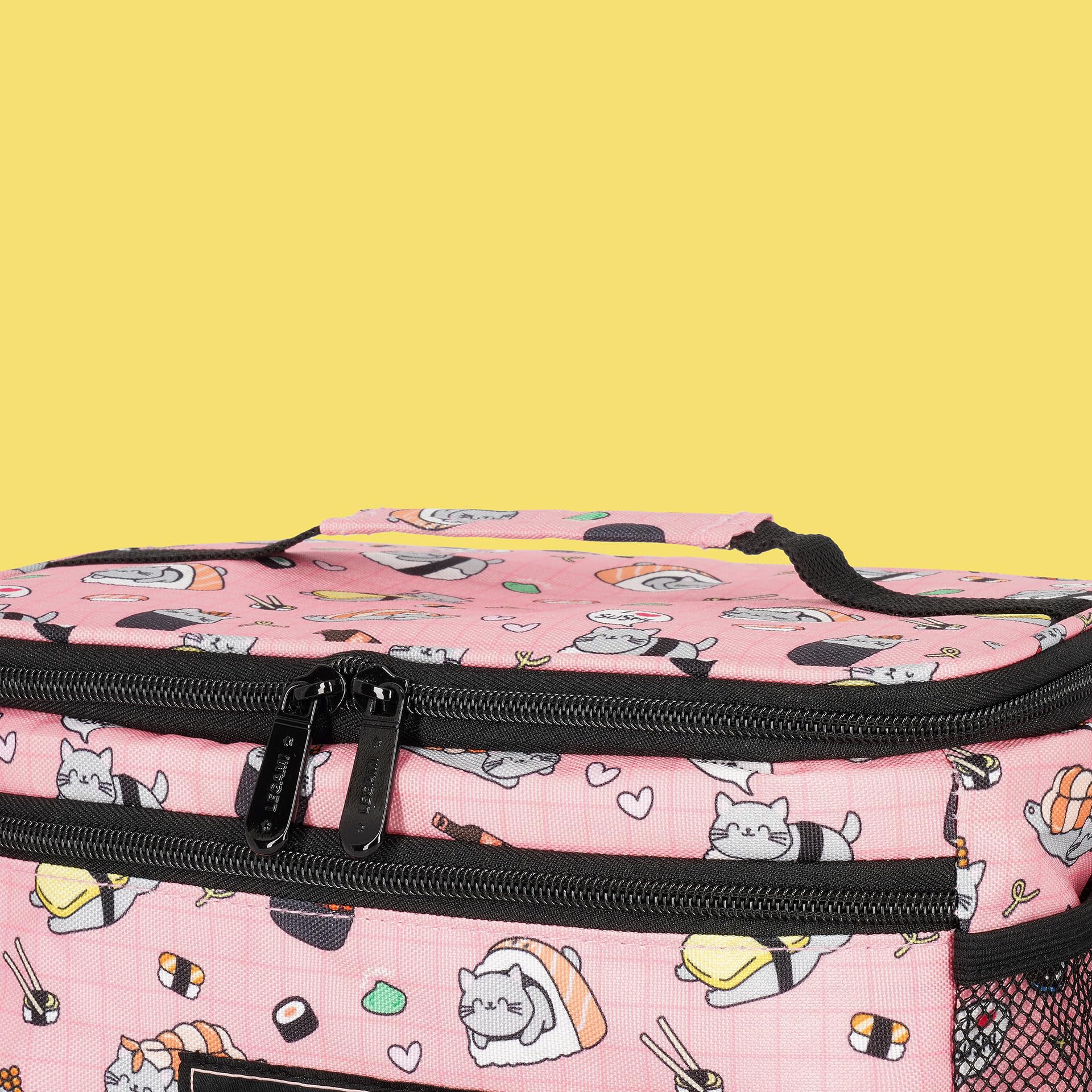 Legami - Borsa termica per il pranzo, tema Sushi Cat, borsa termica per il pranzo, grande capienza 7,7 litri, tracolla regolabile, 28 x 17 x 15 cm