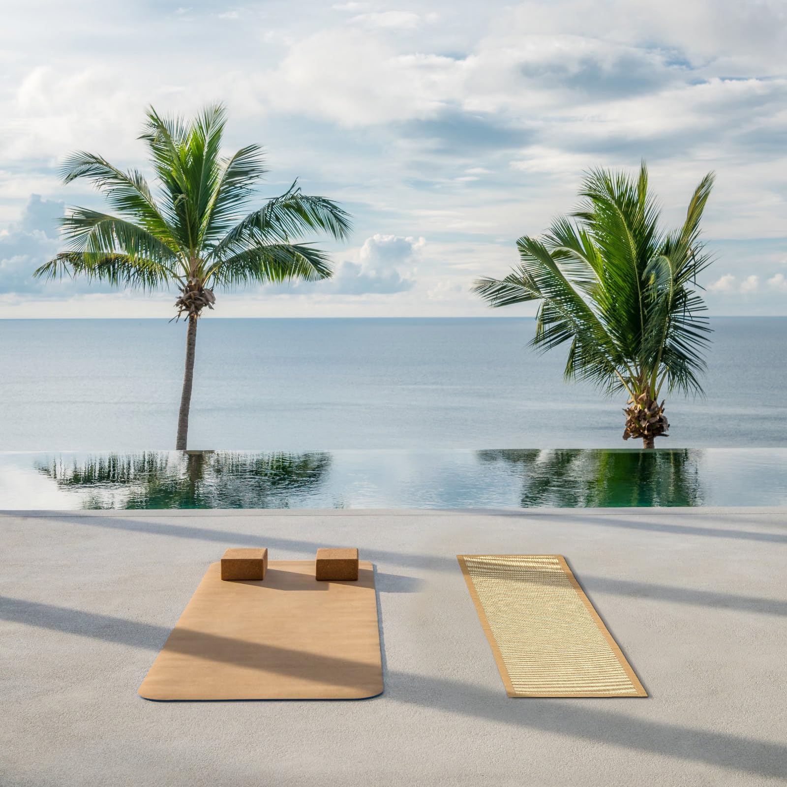 Estera de Tatami Tradicional de Bambú y Lino de Algodón, Alfombrilla Rectangular Fácil de Cuidar y Resistente para Sala de Descanso o Sala de Yoga