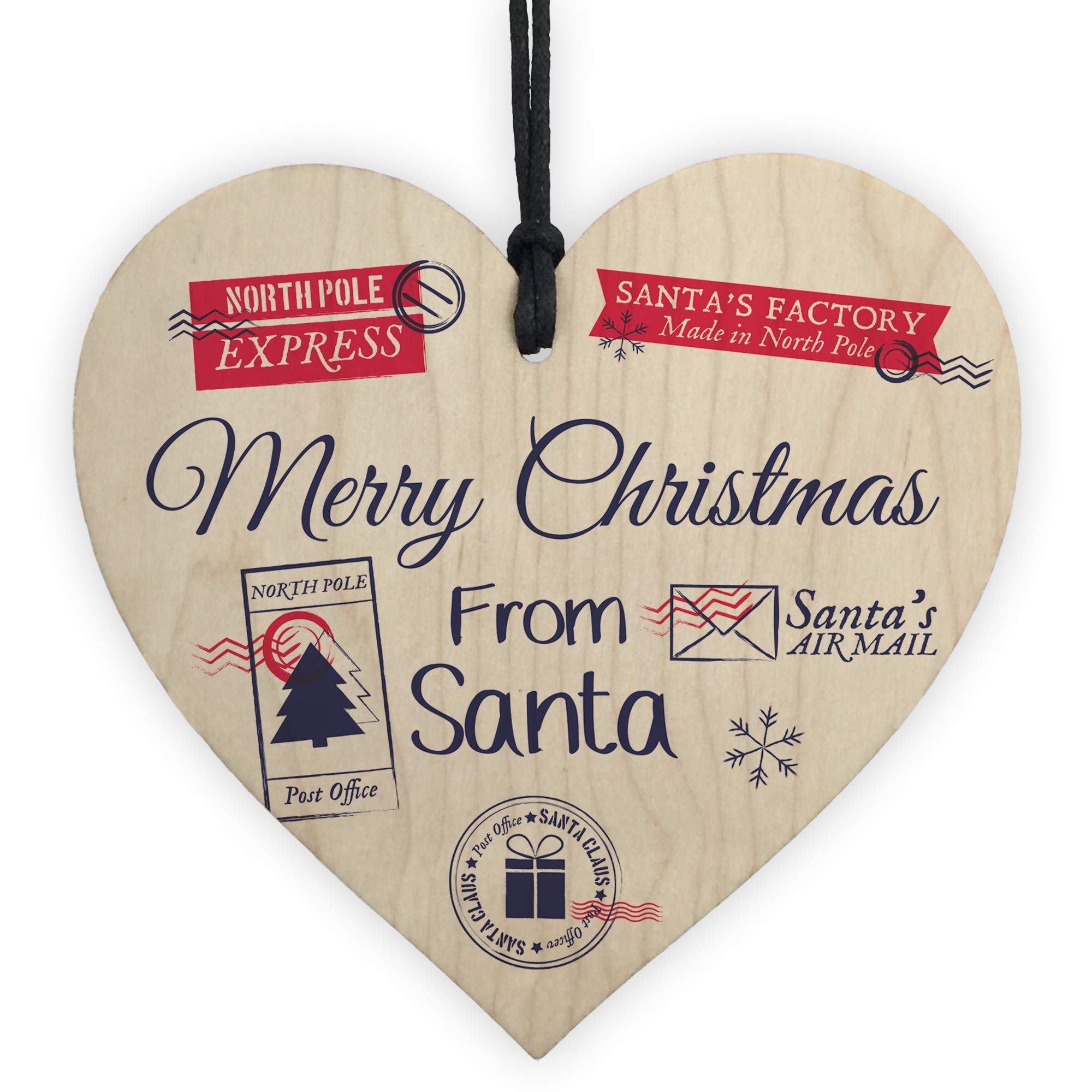 RED OCEAN Gift Tag From Santa Christmas Favours Daughter Son Grandchildren Gift