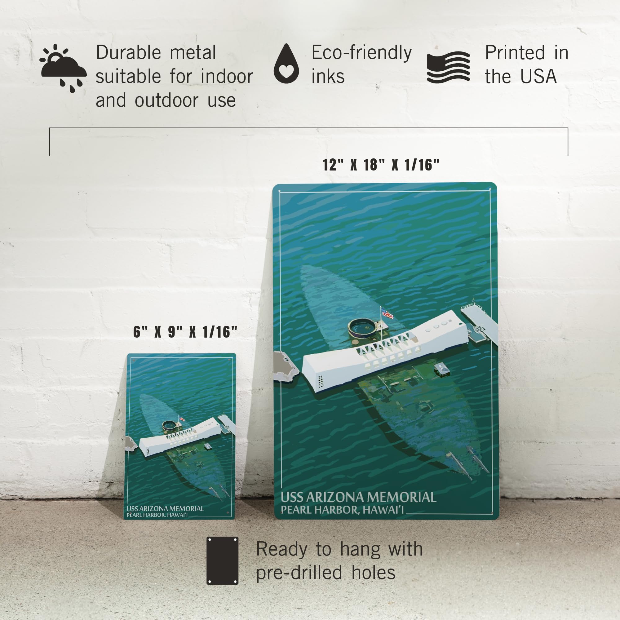 Amazon.com: Lantern Press 6x9 Inch Metal Sign, Pearl Harbor