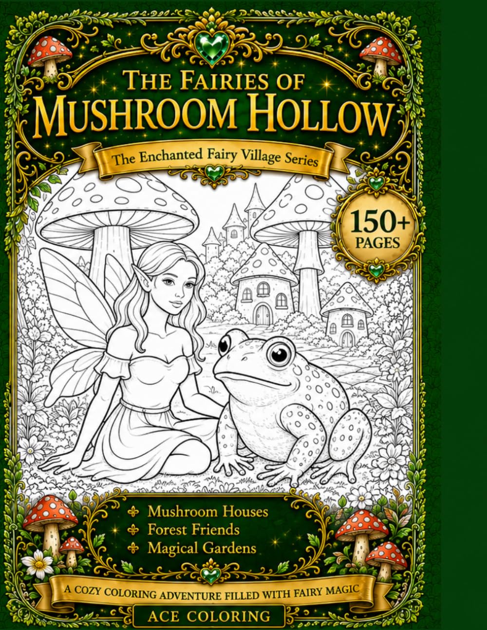 The Fairies of Mushroom Hollow: The Enchanted Fairy Villiage: Color Mushroom Houses, Forest Friends, and Magical Gardens (THE ENCHANTED FAIRY VILLAGE SERIES OF THE FAIRYLANDS)