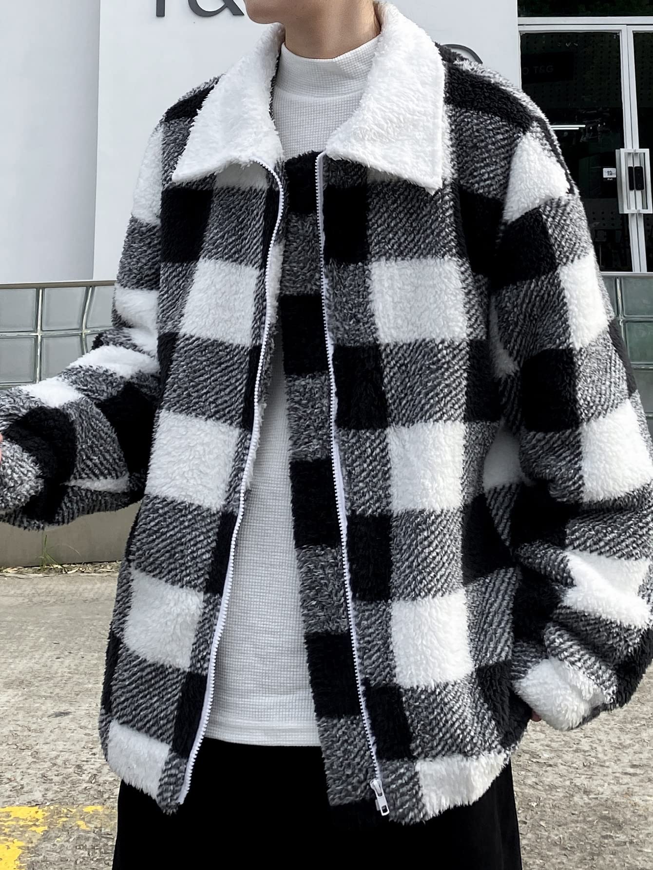 ジャケット・アウター NAPPING BUFFALO CHECK SHOP COAT 1950s Mens Green & Black Buffalo Check Wool Chore Jacket