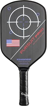 Engage Pursuit Pro1 Pickleball Paddle - Raw T700 Toray Carbon Fiber for Extreme Spin - MachPro Core for Maximum Power & Control Red-White-Blue, Standard Weight 8.0-8.3oz