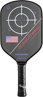 Engage Pursuit Pro1 Pickleball Paddle - Raw T700 Toray Carbon Fiber for Extreme Spin - MachPro Core for Maximum Power & Control (Red-White-Blue, Standard Weight (8.0-8.3oz))