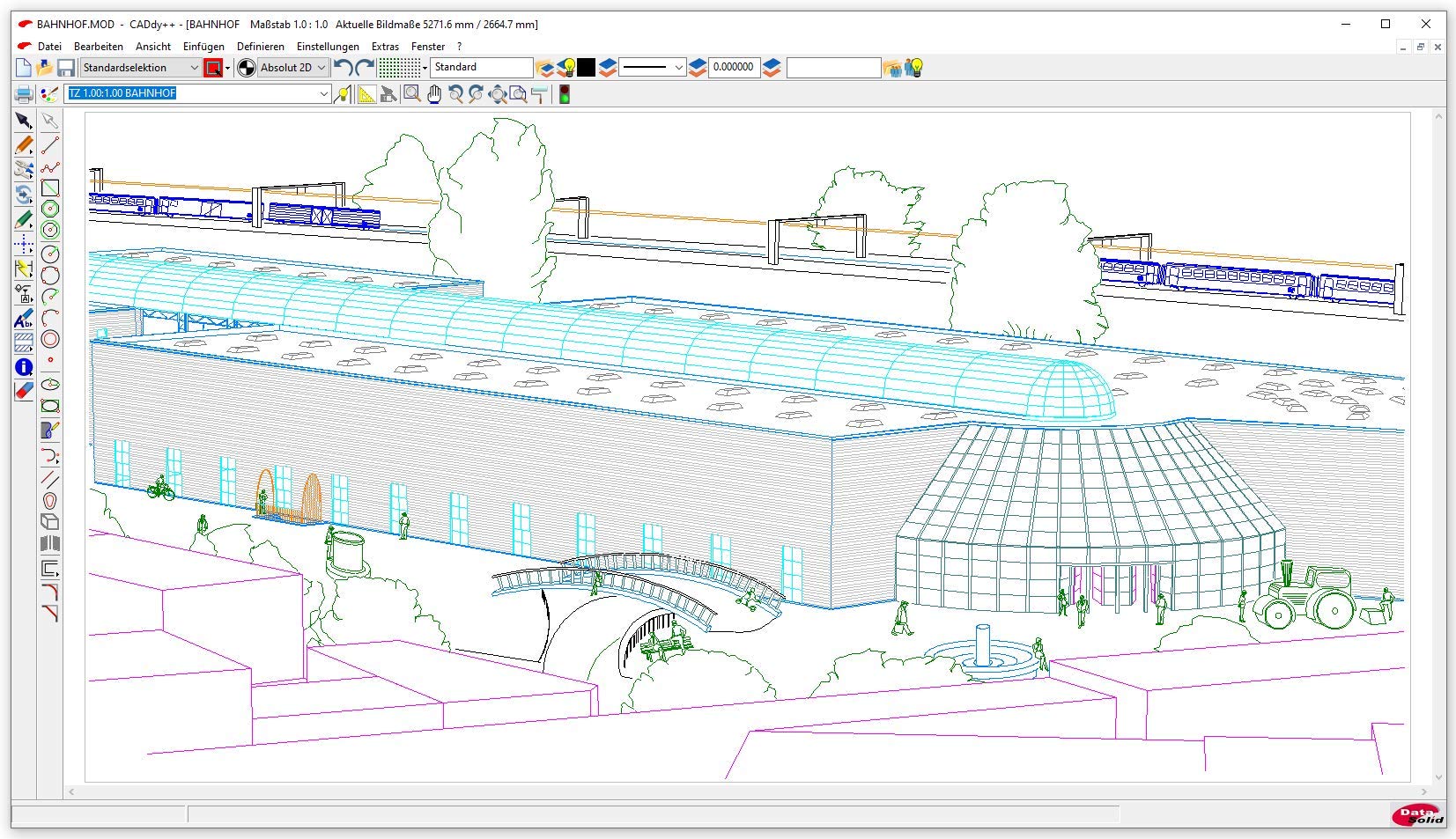 BeckerCAD 12 2D - CAD-Software und 2D-Zeichenprogramm für Architektur, Maschinenbau, Modellbau und Elektrotechnik - kompatibel mit AutoCAD - Programm für Windows 11, 10, 8, 7
