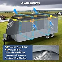 Vista 6 de RVMasking - Funda para remolque de viaje de RV de 22-24 pies, cubierta de cámper de 7 capas extra gruesa impermeable y resistente al viento