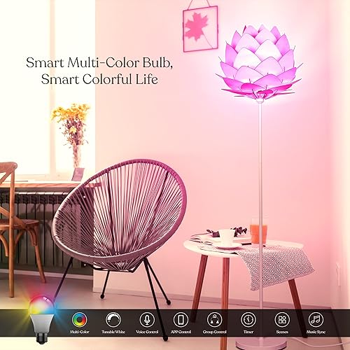Miniatura 3 de Brightech Bombilla LED inteligente  Regulable, bombilla Bluetooth WiFi A19 que cambia de color  Compatible con Alexa y Google Home  9 vatios, ahorro
