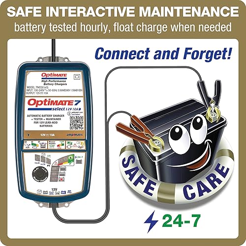 Miniatura 6 de Optimate 7 Select - Cargador y mantenedor de batería automotriz de alto rendimiento de 12 V 10 A, para baterías AGM de ciclo profundo (TM-251v3)