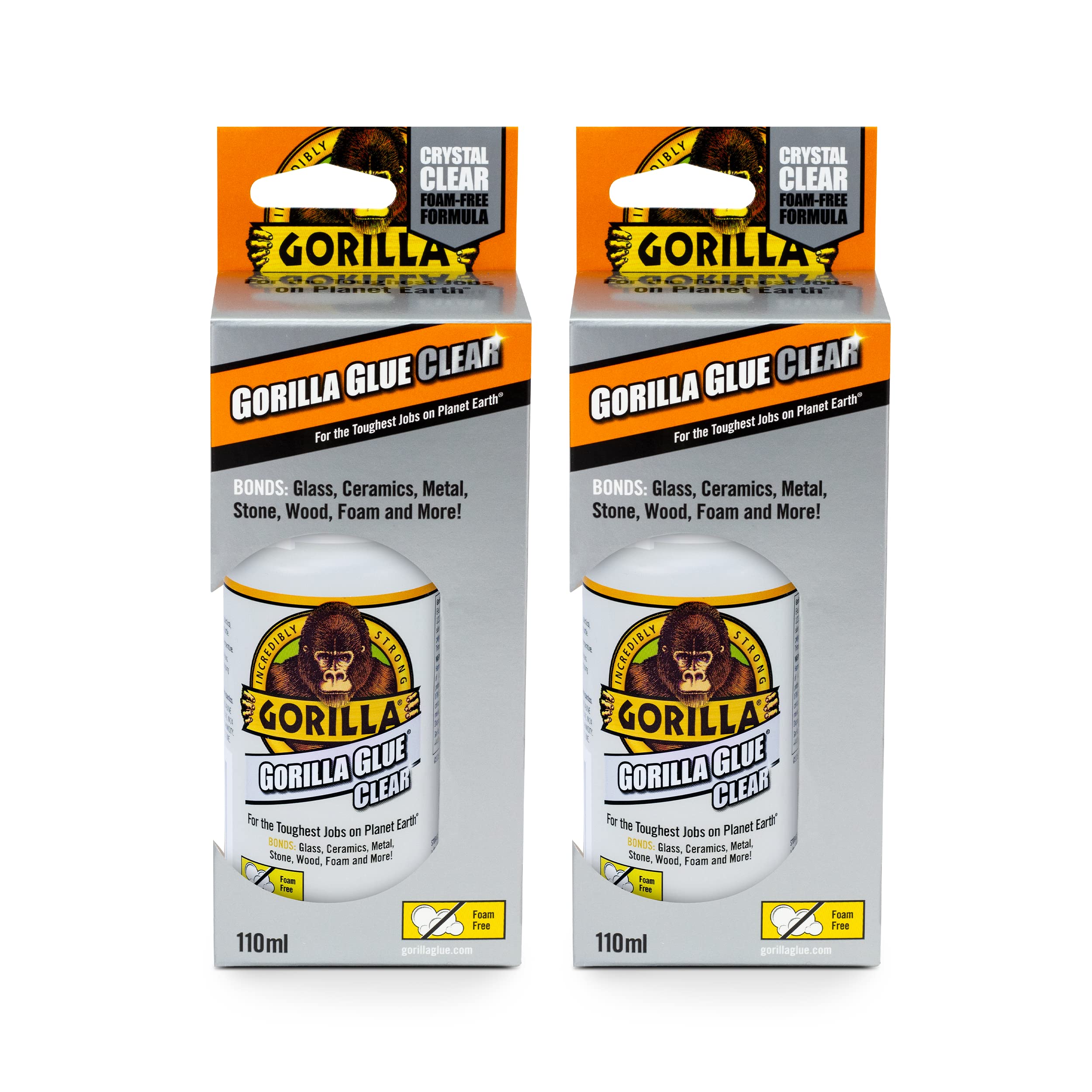 GORILLA 1244403 Glue Clear 110ml (2 Pack)