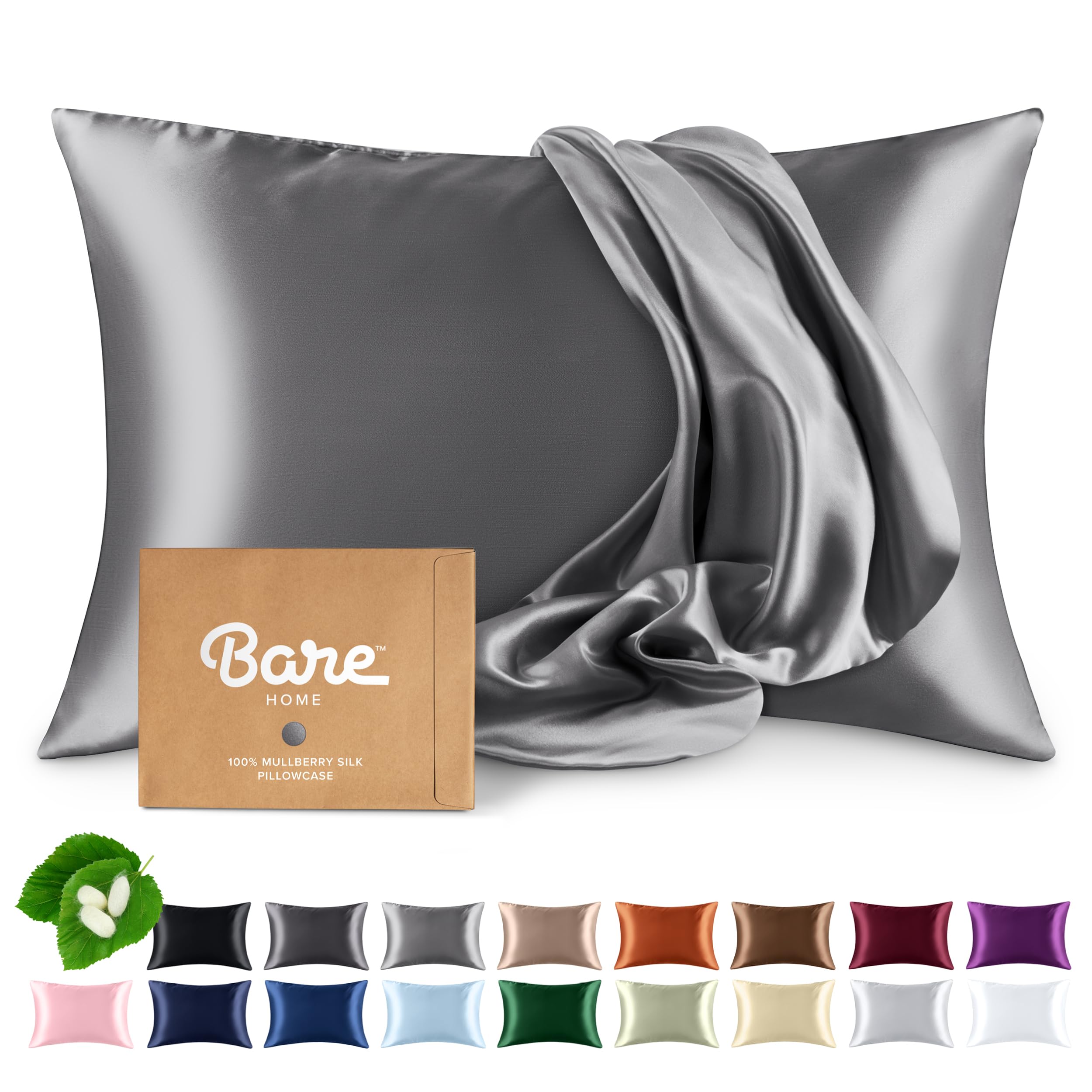 Bare Home Mulberry Silk Pillowcase