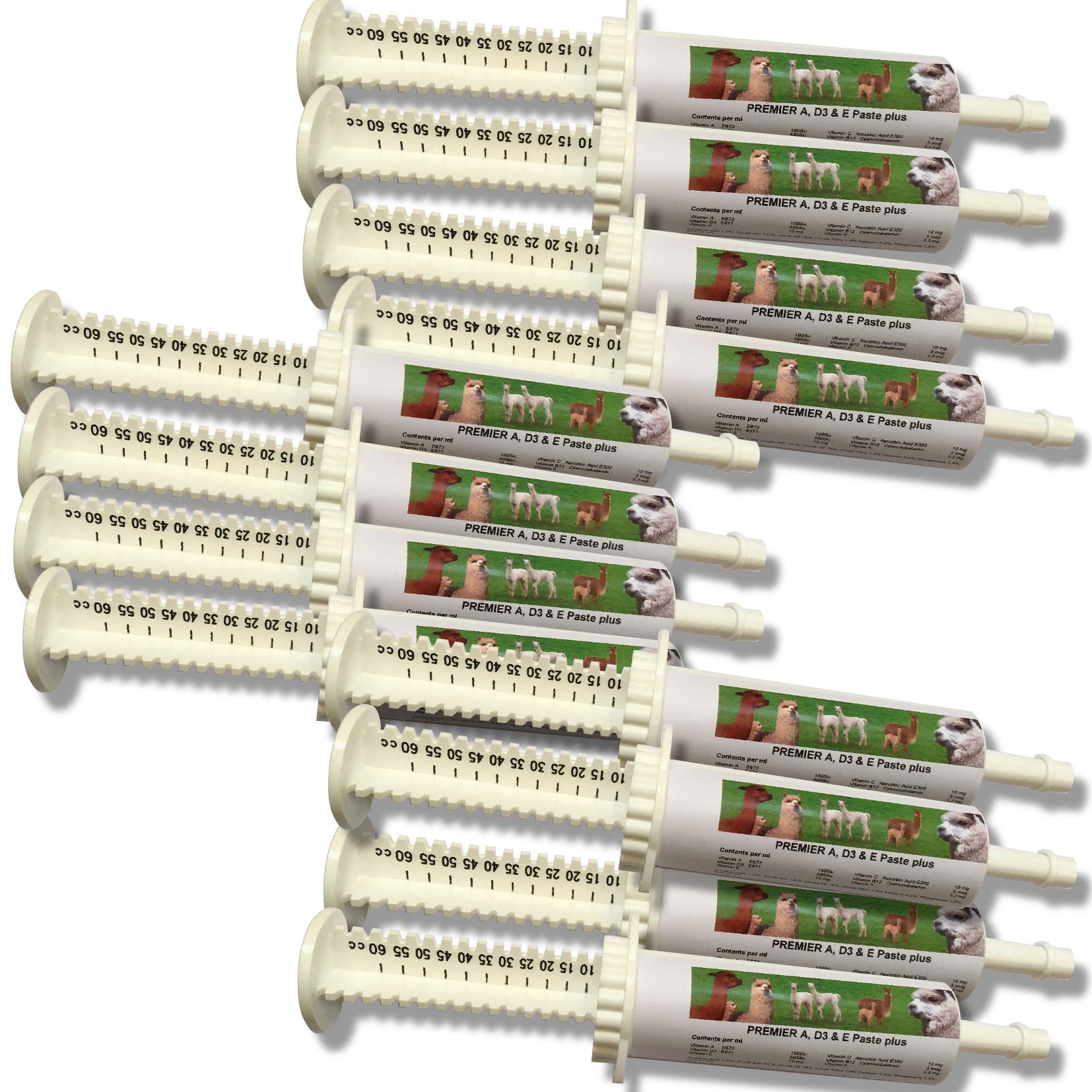Premier Vitamin ADE&B12 Plus - 50ml *SPECIAL 12 x TUBES* - for Alpaca and Llama