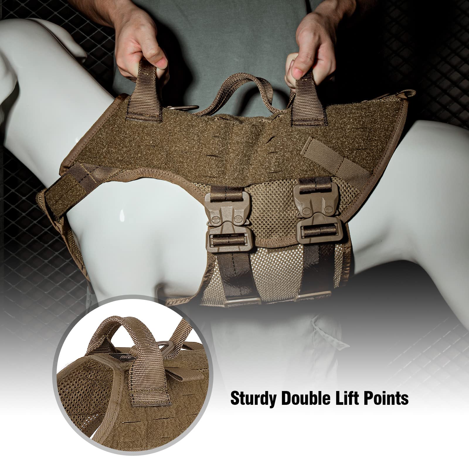 Amazon | PETAC GEAR タクティカルドッグハーネス 引っ張りなし 大型