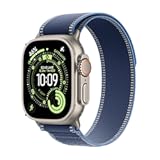 Watch Ultra 3 &lbrack;GPS &plus; Cellular 49mm&rsqb; Running & Multisport Smartwatch w&sol;Rugged Titanium Case w&sol;Blue&sol;Bright Blue Trail Loop - M&sol;L&period; Satellite Communications&comma; Advanced Health & Fitness Tracking