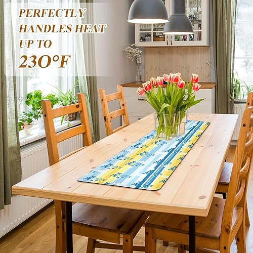 Miniatura 5 de Summer with Windsurf Trivet Table Runner Anti Slip Hot Plates Mat, Heat Resistant Long Trivet to Protect Your Table and Countertop Kitchen