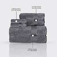 Vista 25 de Classic Turkish Towels CTT - Luxury 6 Piece Towel Set, 100% Turkish Cotton, Quick Drying, Highly Absorbent & Comfy, Includes 2 Bath Towels, 2 Hand