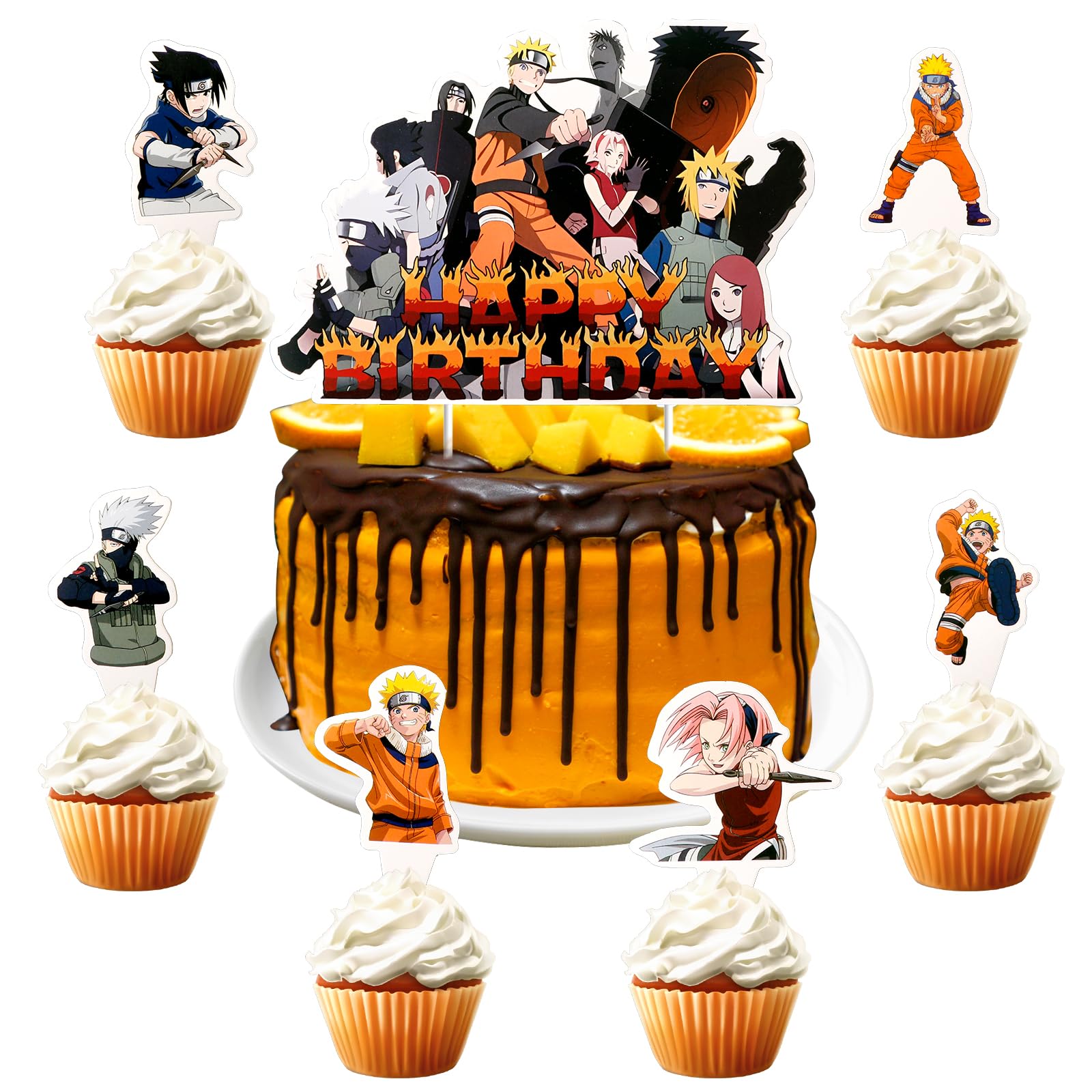 Tortendeko Set, 25 Stück Happy Birthday Cake Topper, Cartoon kuchen Deko Geburtstag, Tortenaufleger Geburtstag, Muffin Cupcake Topper für Junge Mädchen Kindergeburtstag Thema Party