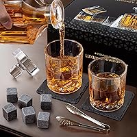 Vista 2 de Juego de decantador de whisky LIGHTEN LIFE con accesorios de bar, juego de decantador de whisky de cristal y vasos en caja de regalo, juego