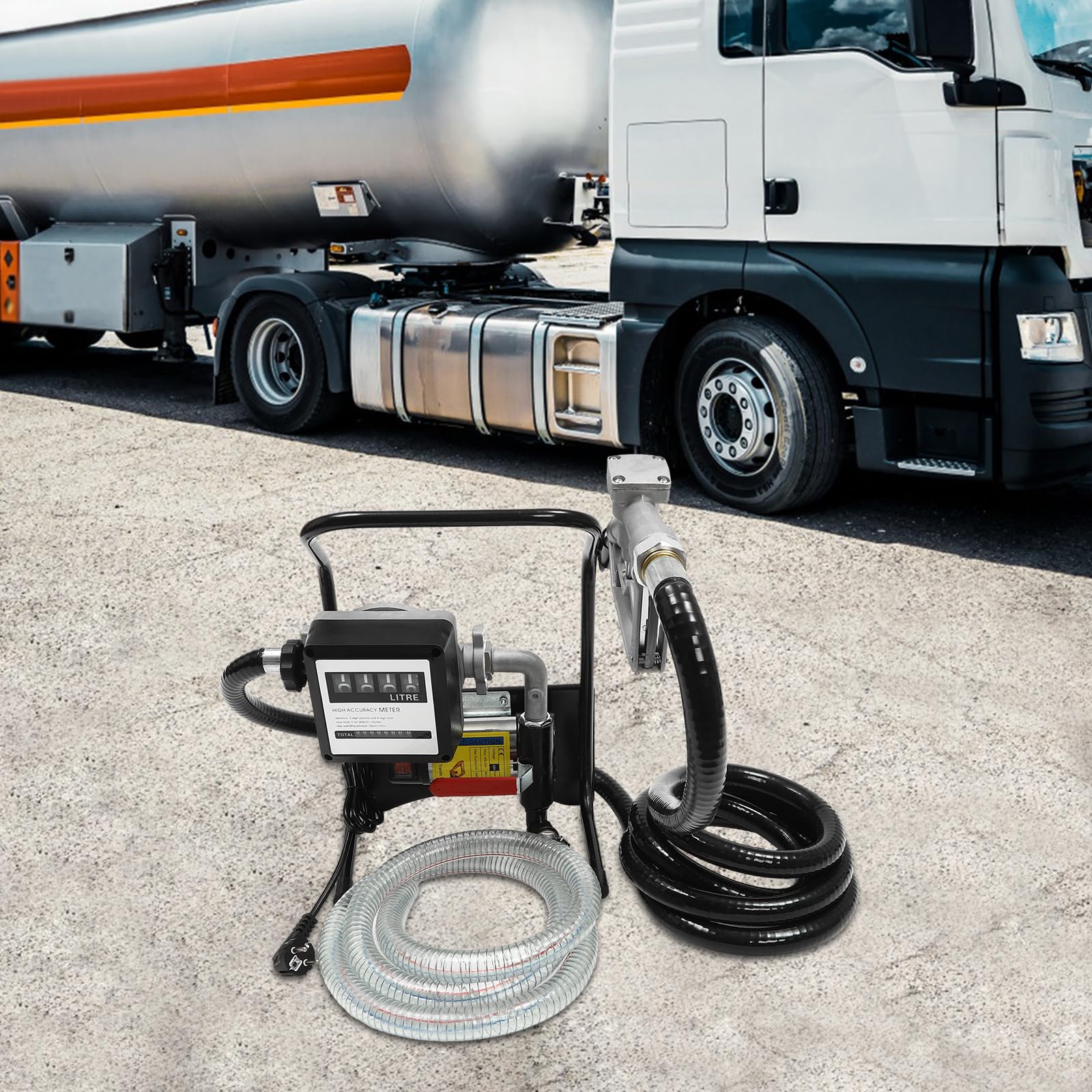 Pompe Diesel Automatique 220V, Pompe Gasoil Électrique 20-120L/min, Pompe de transmission 3600r/min, Pompe Diesel Auto aspirante, Auto-Amorçante 2400 L/H