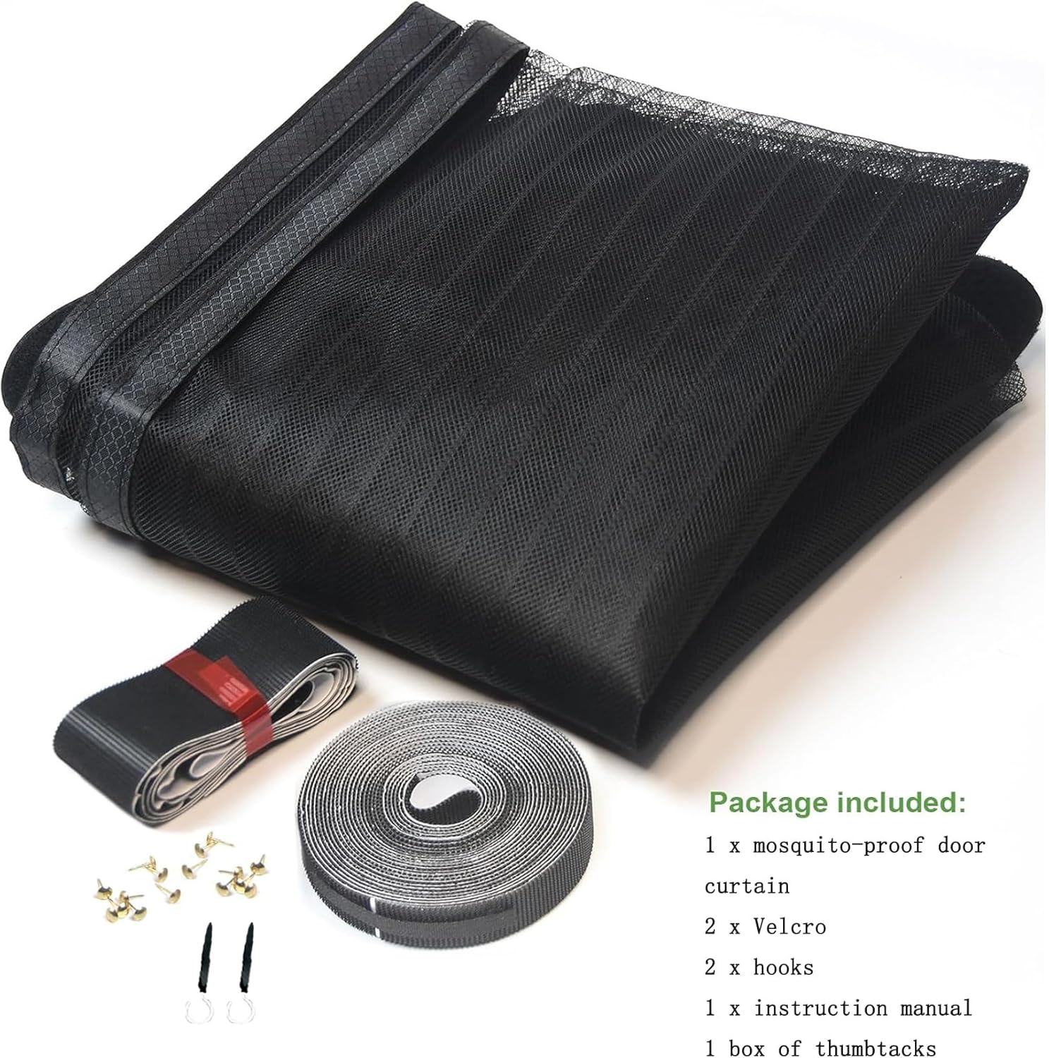 Mosquito Net for Bay Window Sliding 145 x 300 cm Hands Free Magnetic Mosquito Net with Hook for Hallways, Doors, Patio, Living Room Doors, White