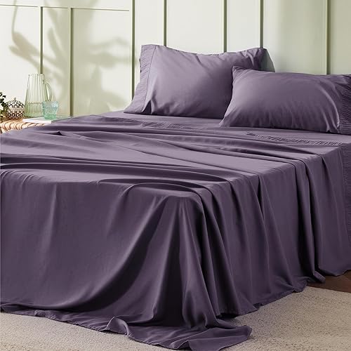 Miniatura 45 de Bedsure Juego de sábanas individuales – Sábanas suaves para cama individual, 3 piezas de hotel de lujo, color gris pardo, juego de sábanas de 01