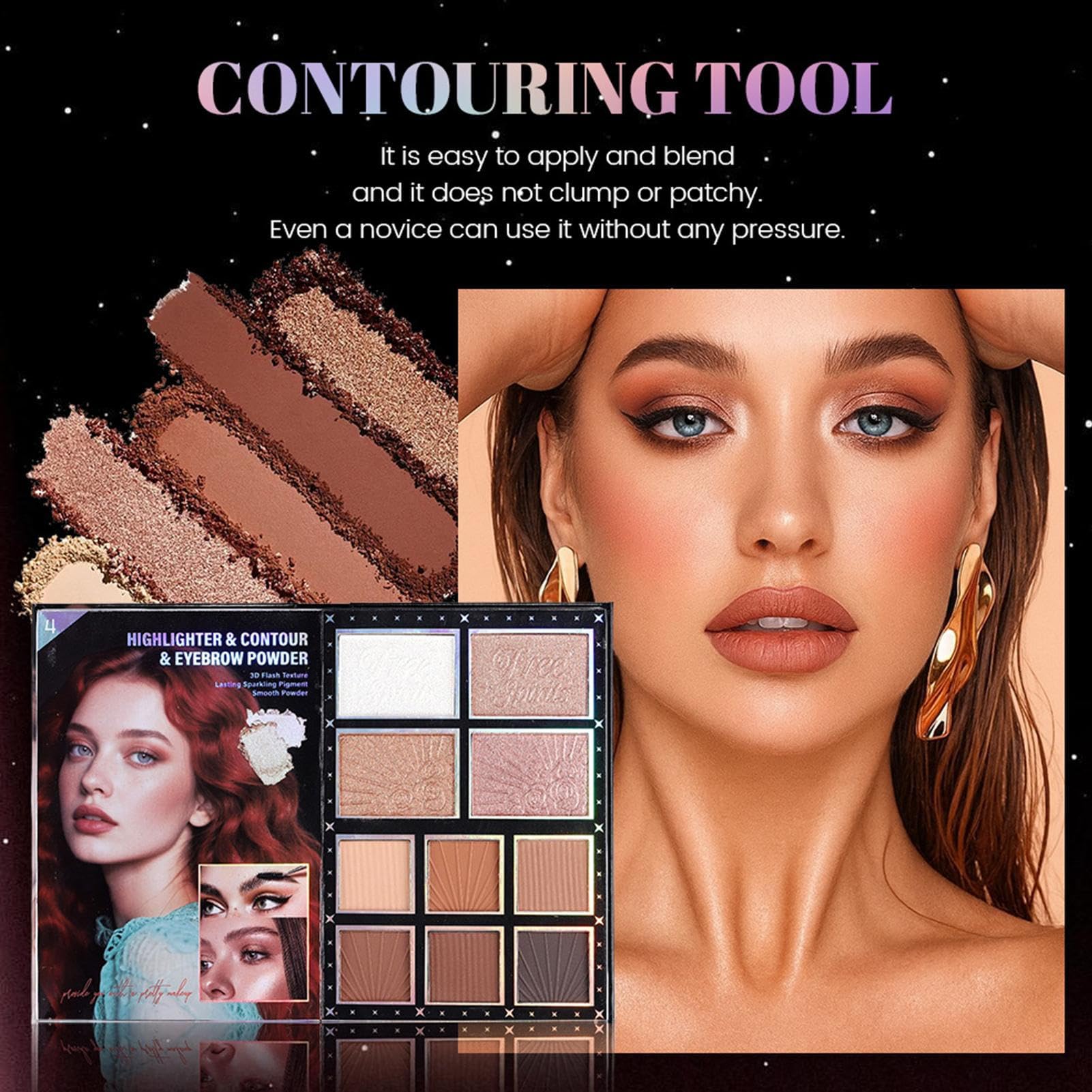 Palette Per Il Viso Cosmetici A Lunga Durata | Palette Per Illuminante Fard E Rossetto Per Uso Quotidiano Feste Viaggi Vacanze Compleanni Scatti Fotografici Lavoro